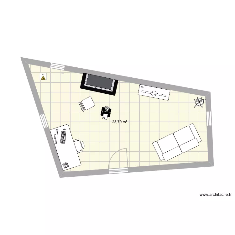 Scary. Floor plan with 1  and 24 m²