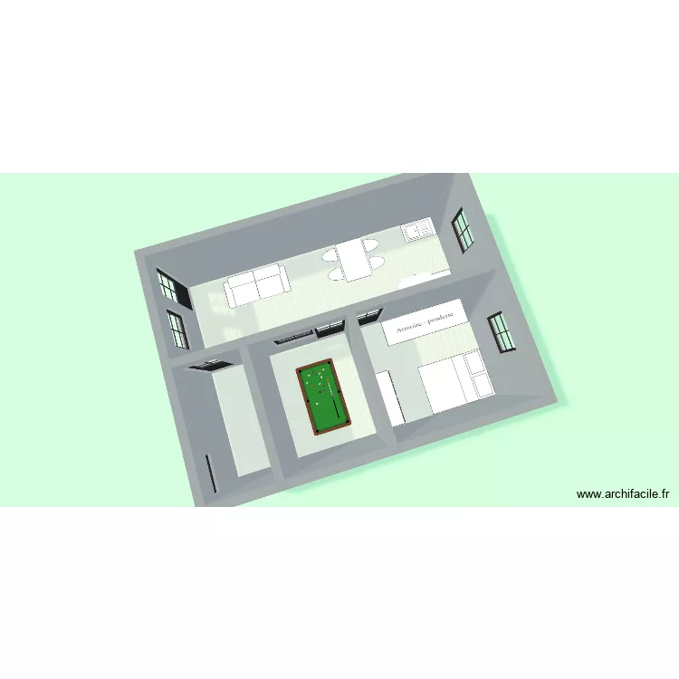Casa 2.1. Floor plan with 4  and 40 m²