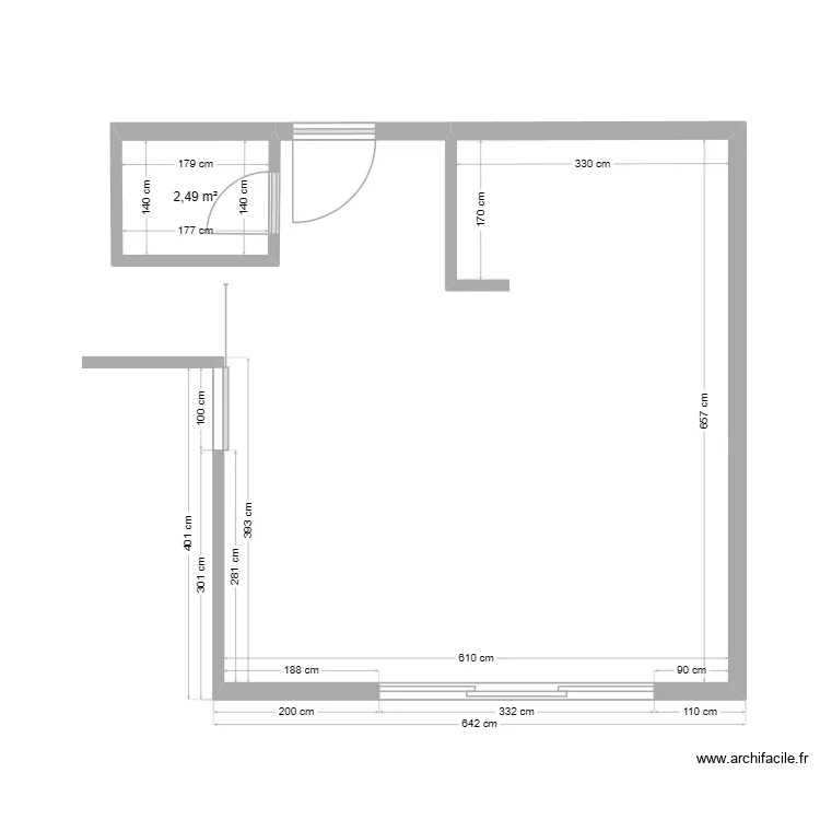 Projekat - zadatak 2. Floor plan with 1 and 2 m² Projekat - zadatak 2. Floor plan with 1 and 2 m²