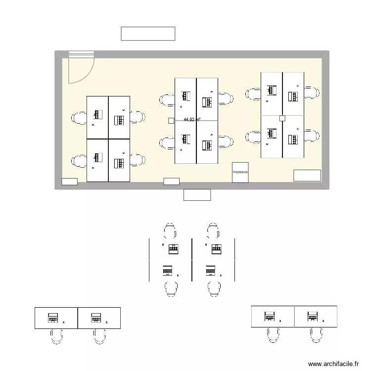 oficina comercial 1. Floor plan with 1  and 45 m²