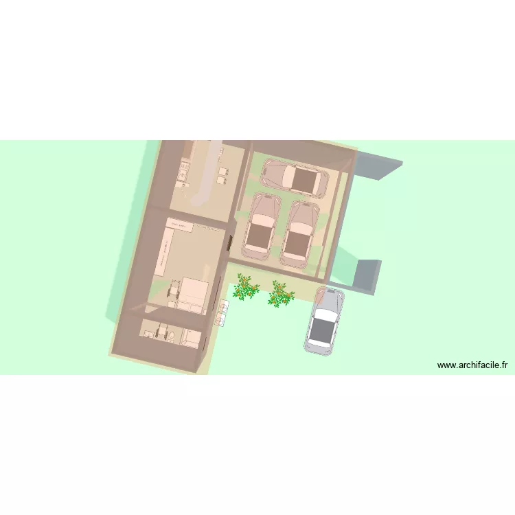 edicula 3. Floor plan with 4  and 83 m²