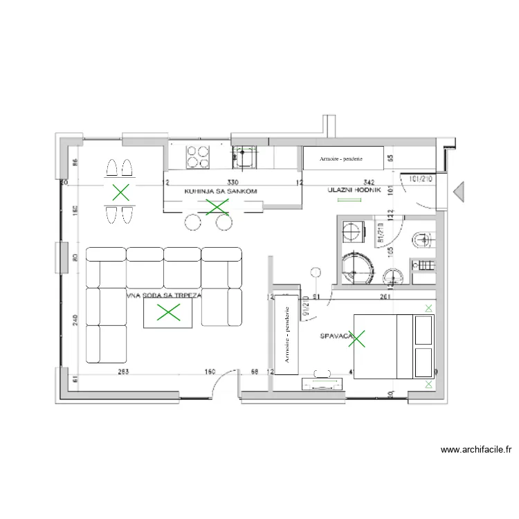 arshifacile zadatak 3. Floor plan with 