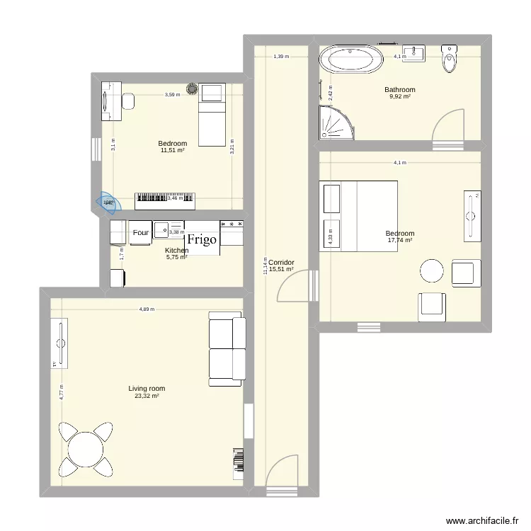 uhidfgyaksueflk. Floor plan with 6  and 84 m²