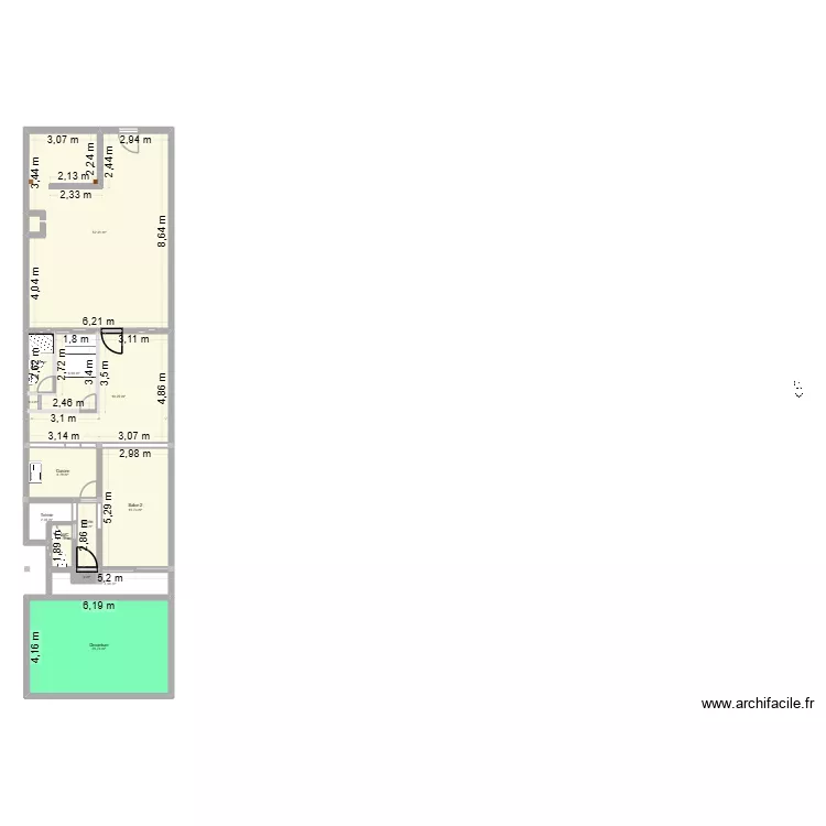 10-Appart Duplex Perspectives. Floor plan with 22 and 178 m² 10-Appart Duplex Perspectives. Floor plan with 22 and 178 m²
