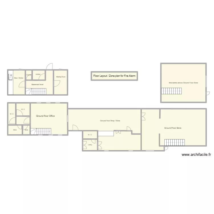 Shop and Store layout. Floor plan with 