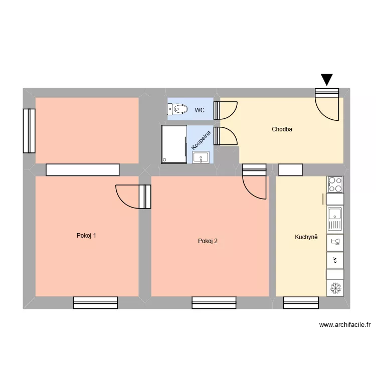 Al&scaron;ova 578, byt 14. Floor plan with 13  and 185 m²