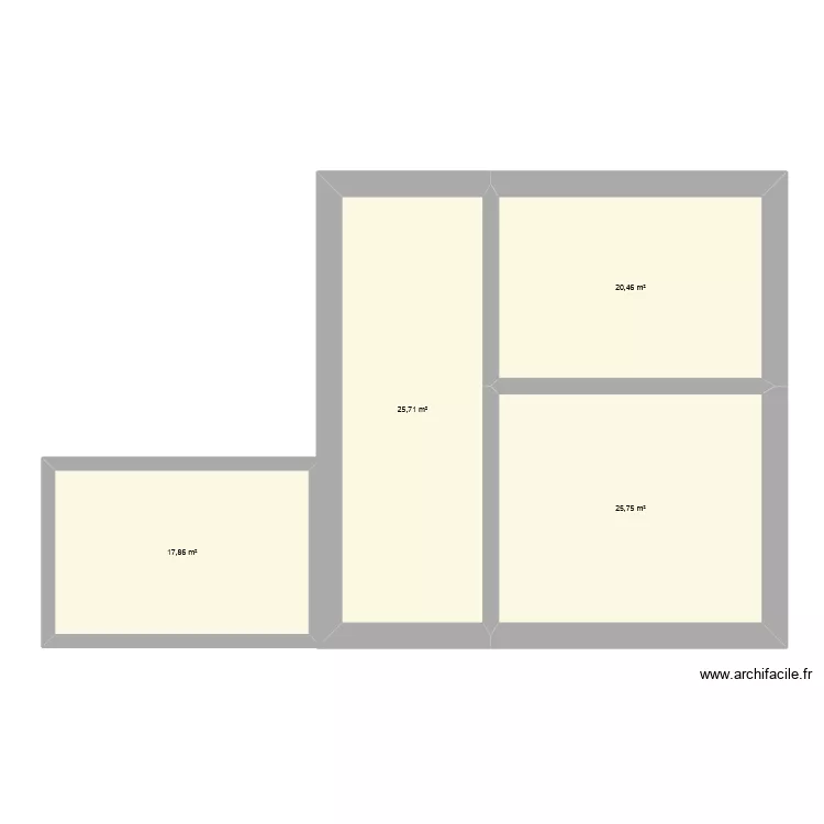 Fuchs entwurf 1. Floor plan with 4  and 90 m²