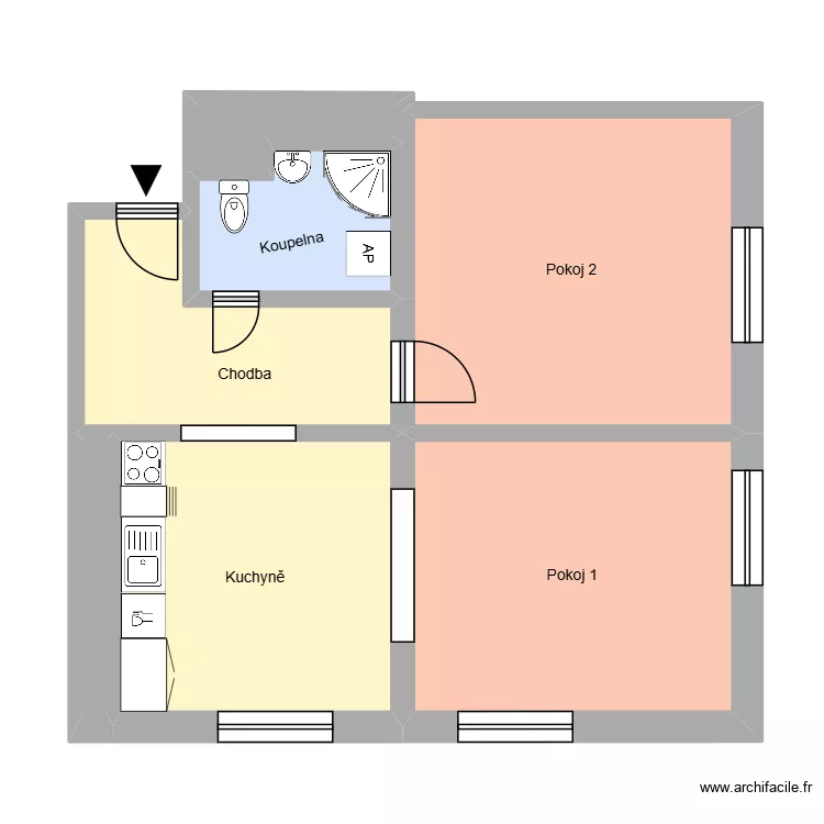 Čs. exilu 548, byt 10. Floor plan with 11  and 180 m²