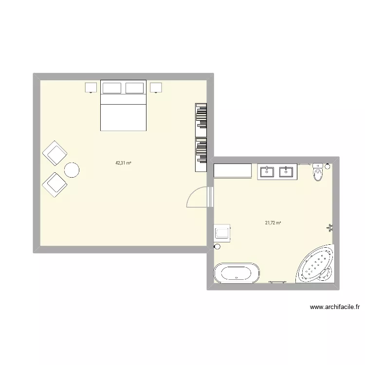 Casa bonita 2 ❤️. Floor plan with 2  and 64 m²