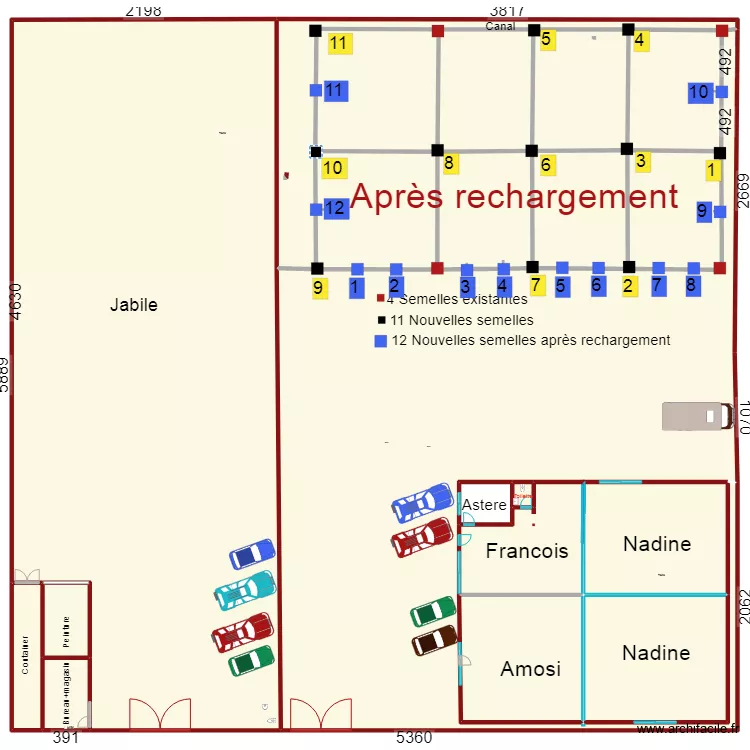 apres rechargement. Floor plan with 