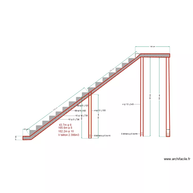 escaier droit. Floor plan with escaier droit. Floor plan with