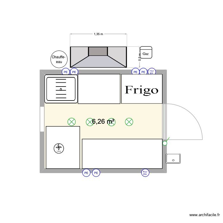 food truck. Floor plan with 0 room and 0 m2