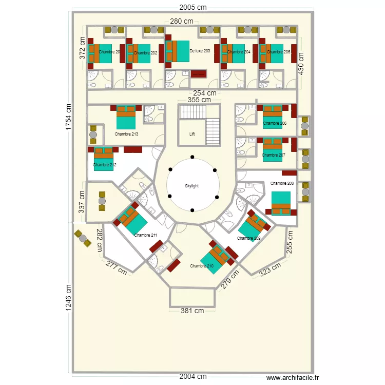 amenagement etage rumonge v3. Floor plan with 