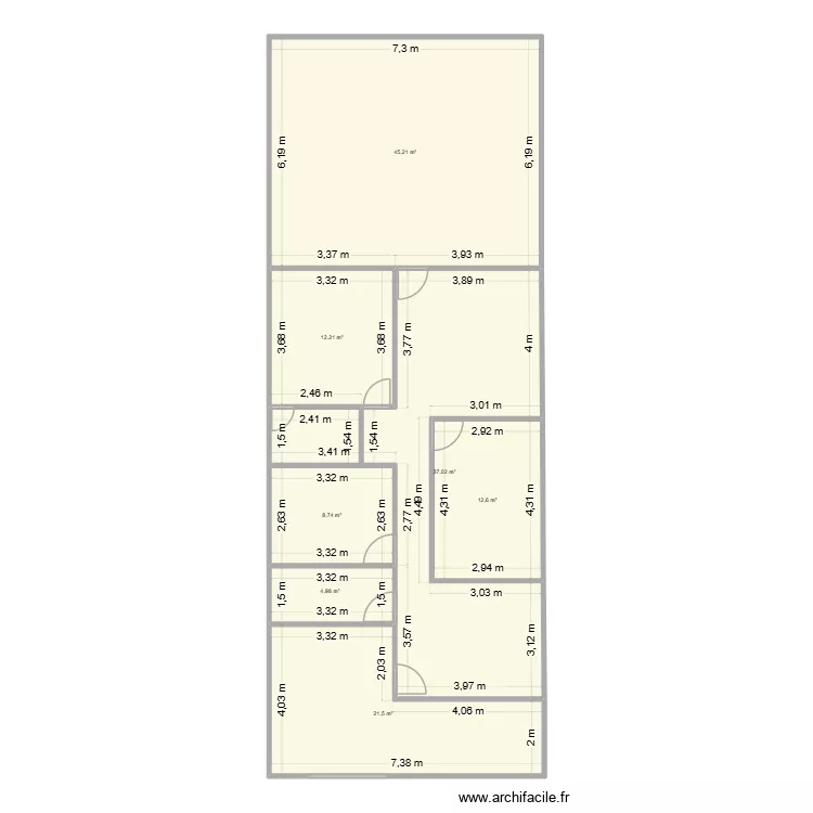 planta 1. Floor plan with 7 and 142 m² planta 1. Floor plan with 7 and 142 m²