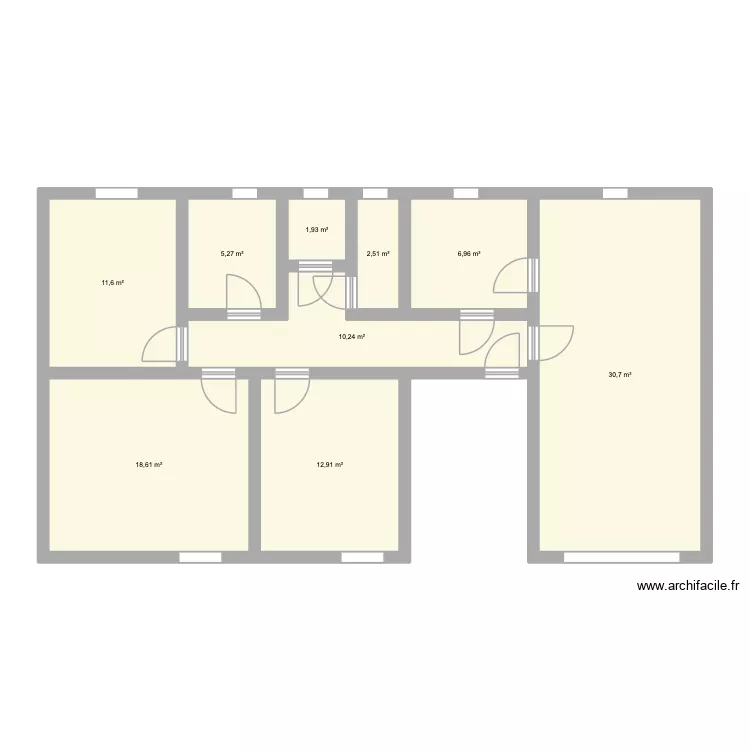 H&ouml;chberg. Floor plan with 9  and 101 m²