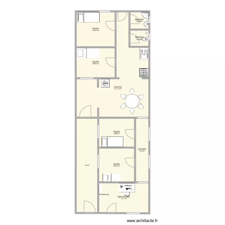 planta chiara. Floor plan with 10 and 104 m² planta chiara. Floor plan with 10 and 104 m²