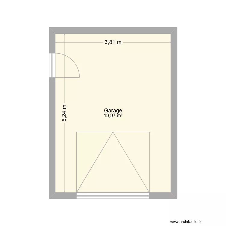 Garage. Floor plan with 1  and 20 m²