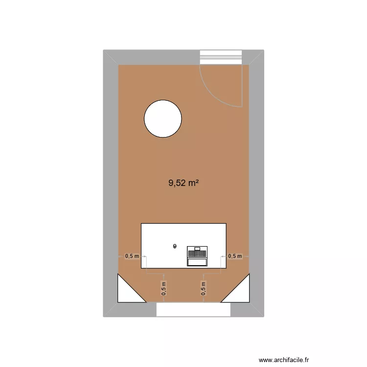 quarto. Floor plan with 1  and 10 m²