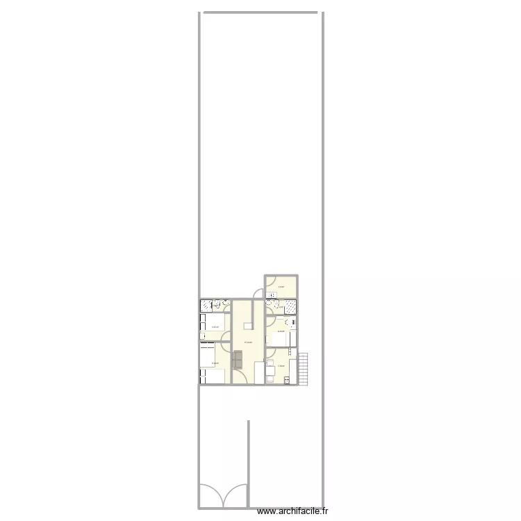 CASA LOTE. Floor plan with 8 and 55 m² CASA LOTE. Floor plan with 8 and 55 m²