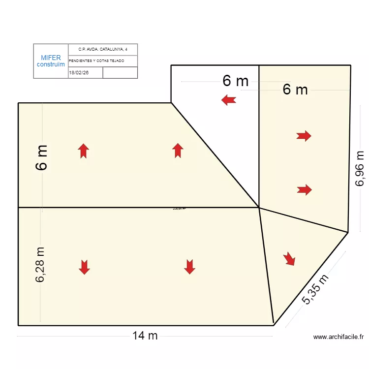 C.P. AVDA, CATALUNYA, 4 (JOAN LINARES) TEJADO. Floor plan with 1 room and 207 m²