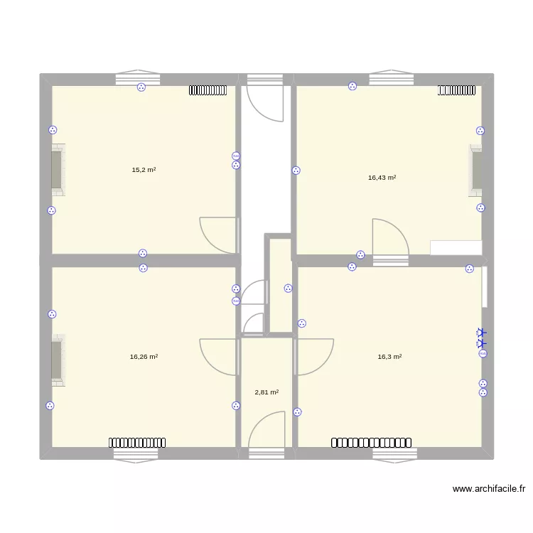 my plan. Floor plan with 5  and 67 m²