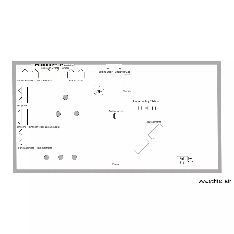 New Parent Orientation. Floor plan with 