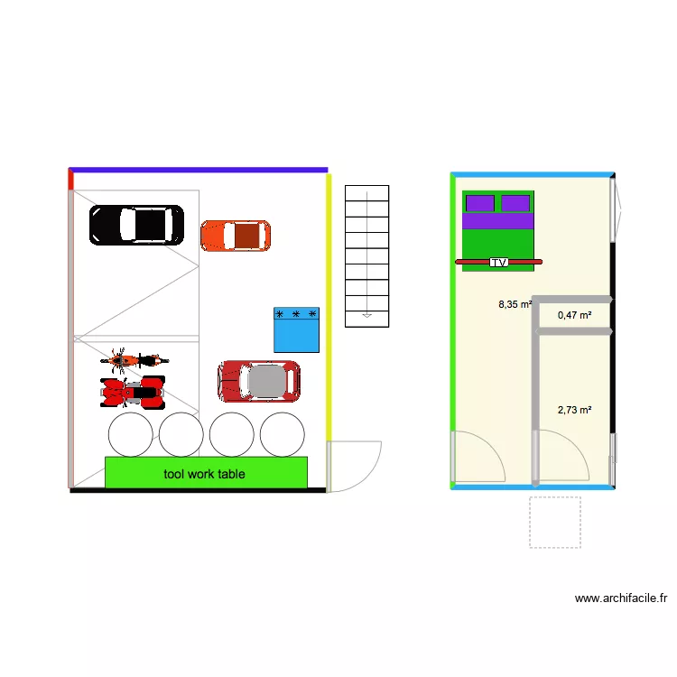 garagefloor plan2. Floor plan with 