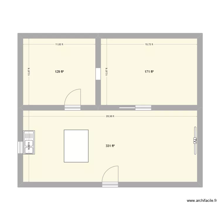 JB2. Floor plan with 3 and 59 m² JB2. Floor plan with 3 and 59 m²