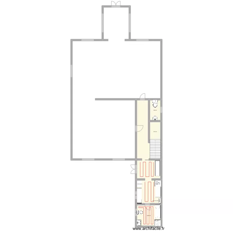 Stueetage. Floor plan with 