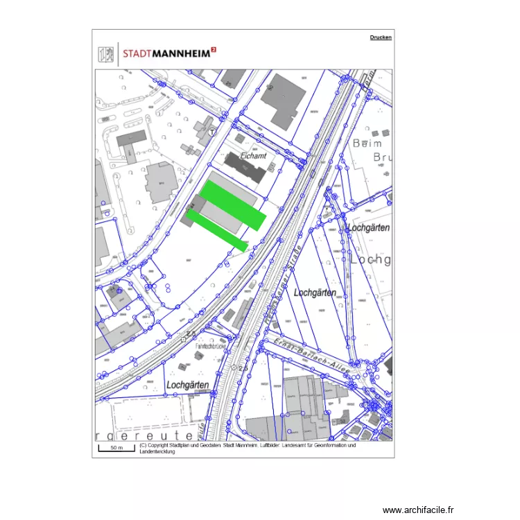 Mannheim. Floor plan with 