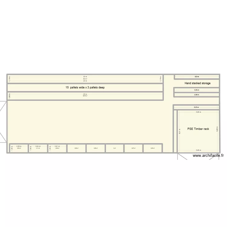 Temp warehouse. Floor plan with 