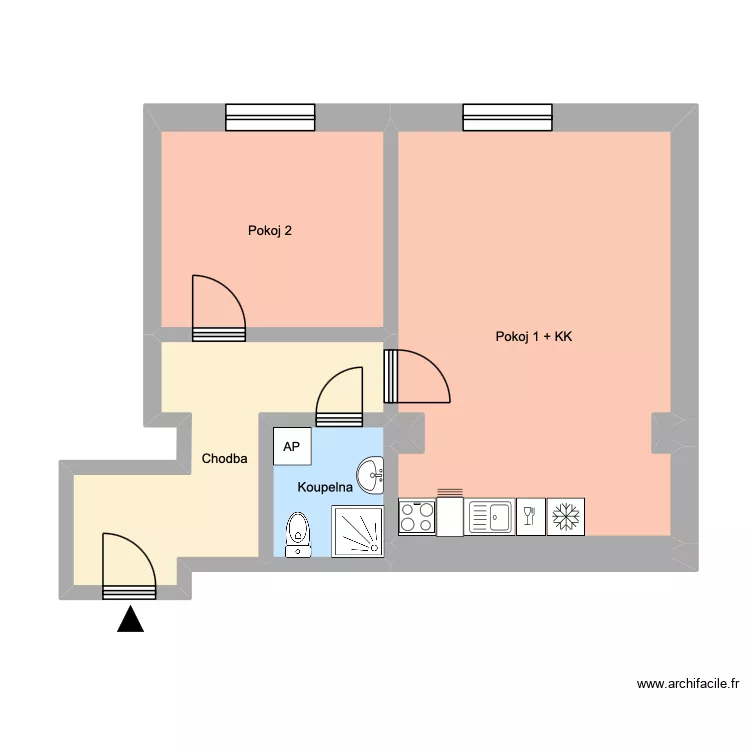 Hlavní třída 707, byt 37. Floor plan with 11 Rooms and 170 m² Hlavní třída 707, byt 37. Floor plan with 11 Rooms and 170 m²