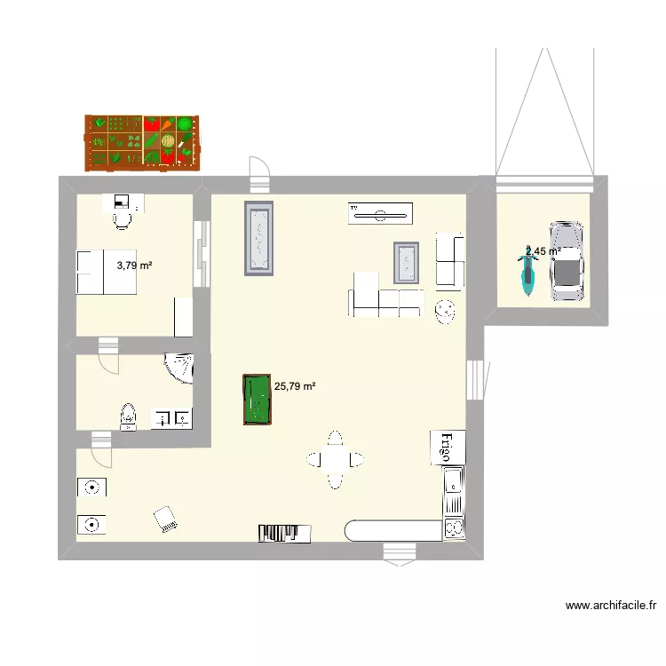 La maison de Janah . Floor plan with 