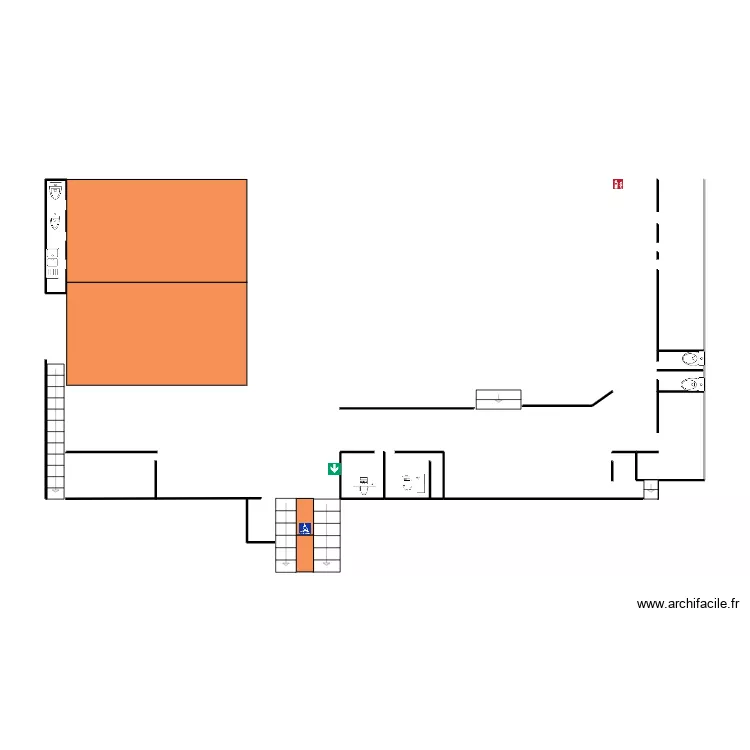 Club. Floor plan with 