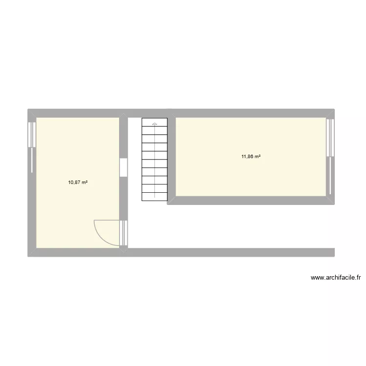 projeto 01. Floor plan with 2  and 23 m²