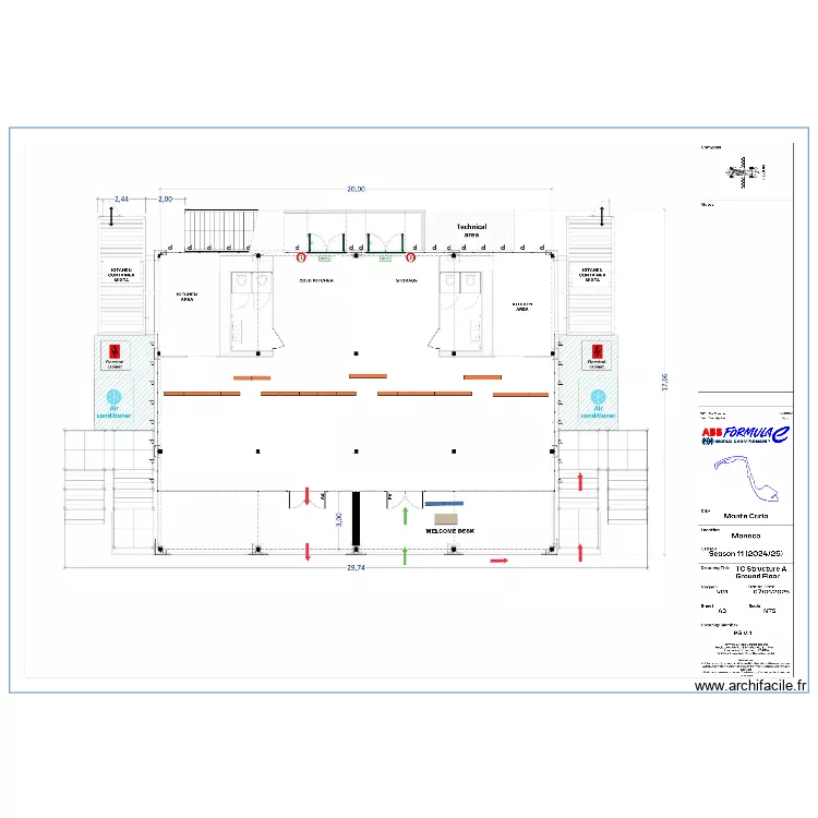 PLAN FORMULA E MONACAO. Floor plan with PLAN FORMULA E MONACAO. Floor plan with