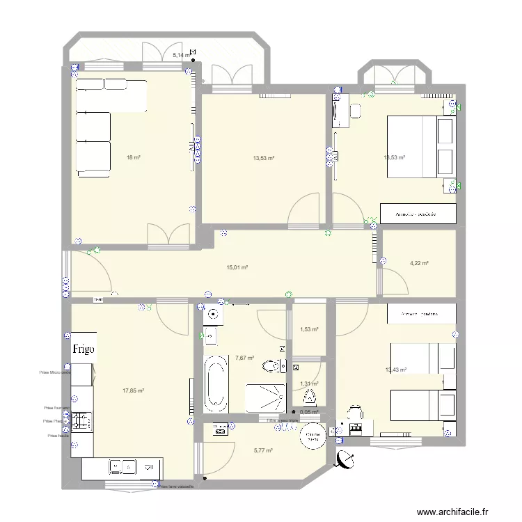 walid cosider. Floor plan with 