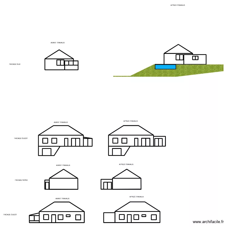 plan facades dagneux. Floor plan with 