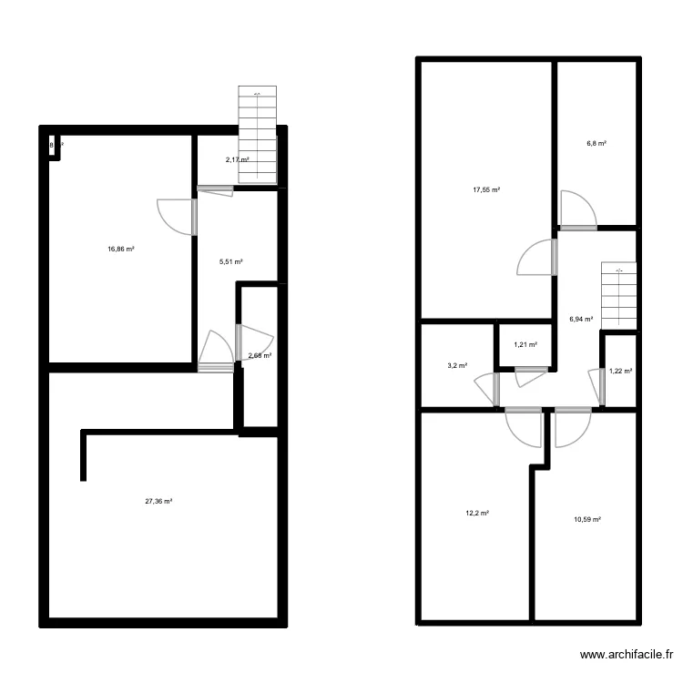 Caldy Walk. Floor plan with 14  and 114 m²