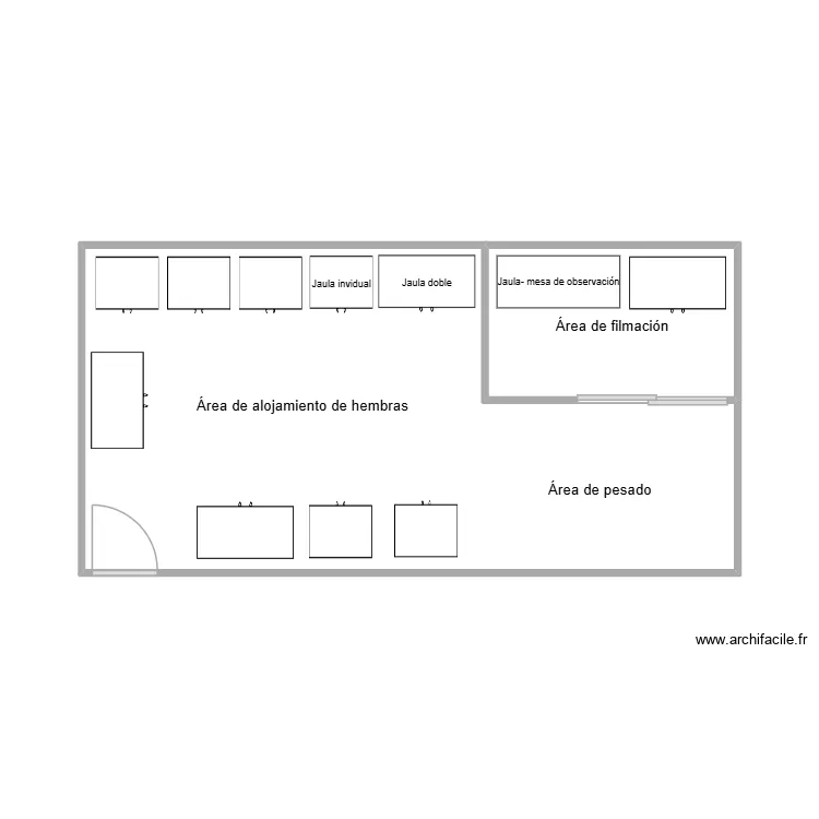Bioterio bueno. Floor plan with 3 and 34 m² Bioterio bueno. Floor plan with 3 and 34 m²