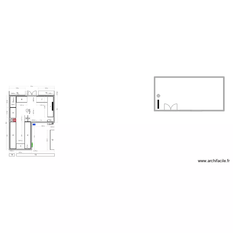 Bản vẽ nh&agrave; thuốc 3. Floor plan with 2  and 47 m²