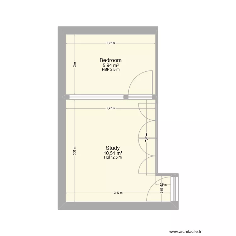 Spare Room Modified. Floor plan with 2 and 16 m² Spare Room Modified. Floor plan with 2 and 16 m²