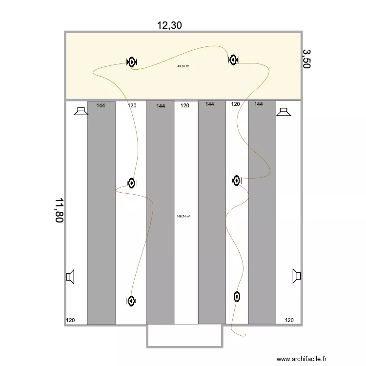 plano detector incendios . Floor plan with 