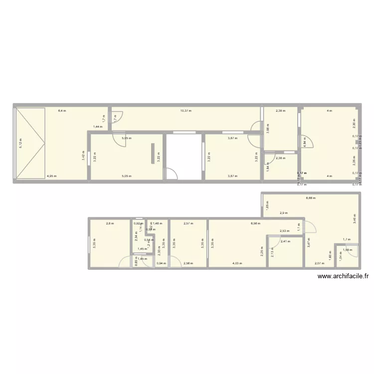Terreo-Ideia. Floor plan with 16 and 177 m² Terreo-Ideia. Floor plan with 16 and 177 m²