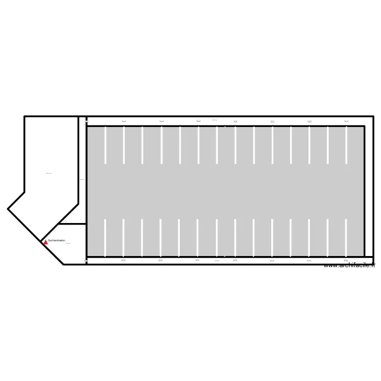STK - Proposed Car Park - Layout. Floor plan with 7  and 830 m²