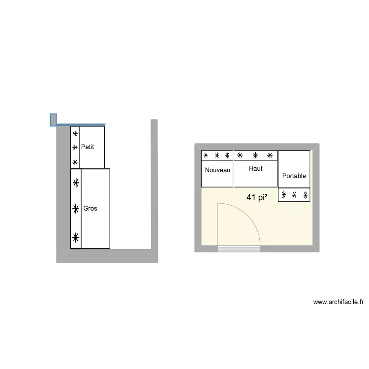 Salle cong&eacute;lo. Floor plan with 