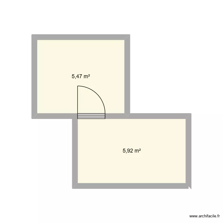 future room. Floor plan with 2 and 11 m² future room. Floor plan with 2 and 11 m²