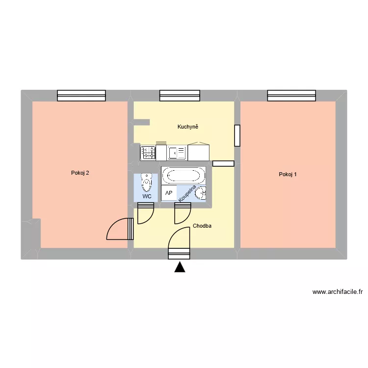Ml&aacute;d&iacute; 1138, byt 8. Floor plan with 13  and 180 m²