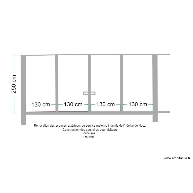 ngozi coupe A-A. Floor plan with 0 room and 0 m2