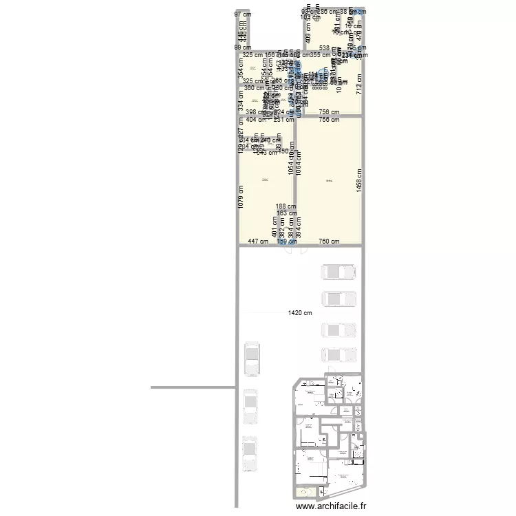 plano amenagement 1etg blocage objectos. Floor plan with 